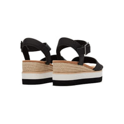 ) TOMS Diana Leather Women's Black Wedges - Black, 8 (Adults'