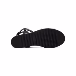 ) TOMS Diana Leather Women's Black Wedges - Black, 4 (Adults'