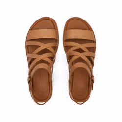 ) TOMS Sephina Leather Women's Sandy Beige Sandals - Brown, 8 (Adults'
