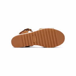 ) TOMS Diana Leather Women's Tan Wedges - Brown, 7 (Adults'