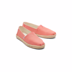 ) TOMS Alpargata Rope Lyocell Women's Peach Espadrilles - Pink, 8 (Adults'