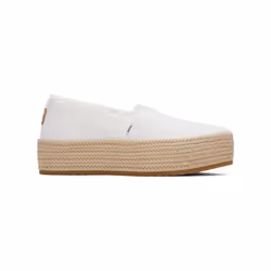 ) TOMS Valencia 100% Cotton Women's White Espadrilles - White, 8 (Adults' - Additional view 4