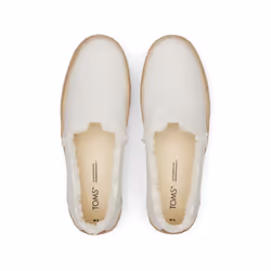 ) TOMS Valencia 100% Cotton Women's White Espadrilles - White, 4 (Adults'