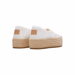 ) TOMS Valencia 100% Cotton Women's White Espadrilles - White, 5 (Adults'