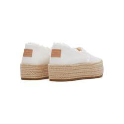 ) TOMS Valencia 100% Cotton Women's White Espadrilles - White, 5 (Adults'