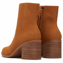 ) TOMS Evelyn Leather Women's Tan Boots - Brown, 5 (Adults'