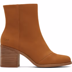 ) TOMS Evelyn Leather Women's Tan Boots - Brown, 7 (Adults'
