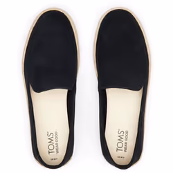 ) TOMS Carolina 100% Cow Women's Black Espadrilles - Black, 6 (Adults'