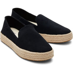 ) TOMS Carolina 100% Cow Women's Black Espadrilles - Black, 7 (Adults'