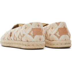 ) TOMS Alpargata Rope 2.0 Polyester Women's Natural Geo Espadrilles - White, 5 (Adults'