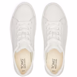 ) TOMS Kameron 100% Cow Women's White Trainers - White, 6 (Adults'