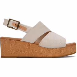 ) TOMS Claudine Nylon Women's Natural Wedges - Grey, 8 (Adults'