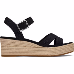 ) TOMS Audrey Textile Women's Black Wedges - Black, 8 (Adults'
