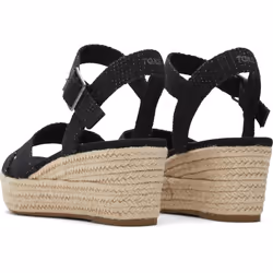 ) TOMS Audrey Textile Women's Black Wedges - Black, 4 (Adults'