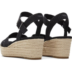 ) TOMS Audrey Textile Women's Black Wedges - Black, 4 (Adults'