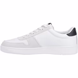 ) TOMS TRVL Lite Court Leather Men's White/Black Trainers - White, 11 (Adults'