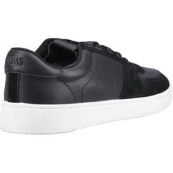 ) TOMS TRVL Lite Court Leather Men's Black Trainers - Black, 9 (Adults'