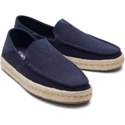 ) TOMS Alonso Jute Men's Navy Espadrilles - Blue, 8 (Adults'