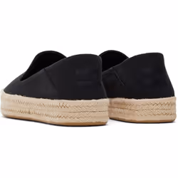 ) TOMS Carolina 100% Cotton Women's Black Espadrilles - Black, 8 (Adults'