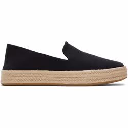 ) TOMS Carolina 100% Cotton Women's Black Espadrilles - Black, 5 (Adults' - Additional view 5