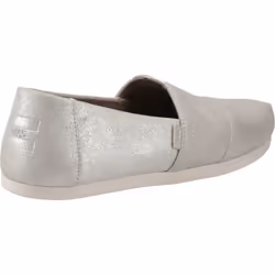 ) TOMS Alpargata with Cloudbound Leather Women's Silver Espadrilles - Silver, 8 (Adults'