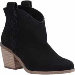 ) TOMS Constance Leather Women's Black Boots - Black, 6 (Adults'