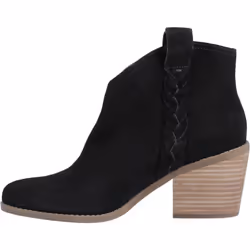 ) TOMS Constance Leather Women's Black Boots - Black, 7 (Adults'