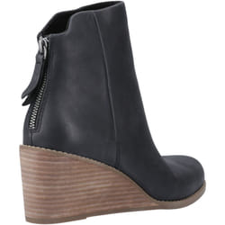 ) TOMS Casey Leather Women's Black Boots - Black, 4 (Adults'