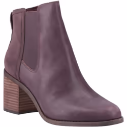 ) TOMS Evelyn Leather Women's Plum Boots - Red, 8 (Adults'