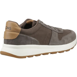 ) TOMS TRVL Lite Retro Leather Men's Olive Trainers - Green, 8 (Adults'