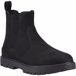 ) TOMS Griffin Leather Men's Black Boots - Black, 8 (Adults'