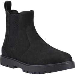 ) TOMS Griffin Leather Men's Black Boots - Black, 8 (Adults'