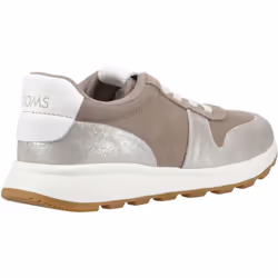 ) TOMS TRVL Lite Retro Leather Women's Silver Trainers - Silver, 7 (Adults'