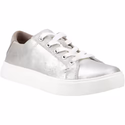 ) TOMS Kameron Leather Women's Silver Trainers - Silver, 8 (Adults'