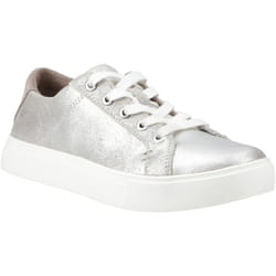 ) TOMS Kameron Leather Women's Silver Trainers - Silver, 8 (Adults'