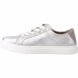 ) TOMS Kameron Leather Women's Silver Trainers - Silver, 8 (Adults'
