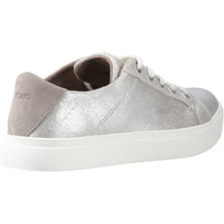 ) TOMS Kameron Leather Women's Silver Trainers - Silver, 7 (Adults'