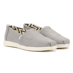 ) TOMS Alpargata Plus Heritage Canvas Women's Drizzle Grey Espadrilles - Grey, 9 (Adults'