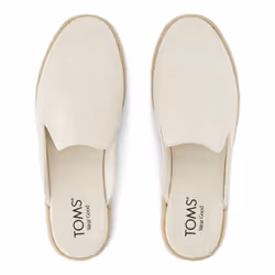 ) TOMS Santiago Mule Leather Women's Light Sand Mules - Cream, 7 (Adults'