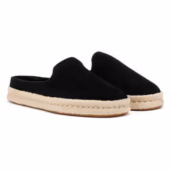 ) TOMS Santiago Suede Men's Black Mules - Black, 6 (Adults'