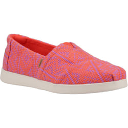 ) TOMS Alpargata Plus 100% Cotton Women's Flame Espadrilles - Red, 7 (Adults'