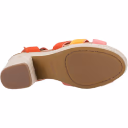 ) TOMS Majorca Strappy Leather Women's Flame Sandals - Red, 5 (Adults'