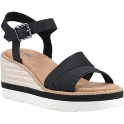 ) TOMS Darya Polyester Women's Black Sandals - Black, 8 (Adults'