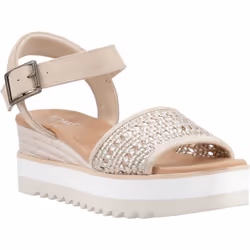 ) TOMS Diana Leather Women's Champagne Sandals - Brown, 8 (Adults'