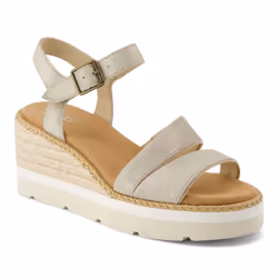 ) TOMS Darya Leather Women's Champagne Sandals - Brown, 8 (Adults'