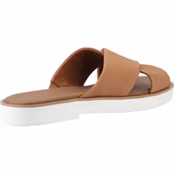) TOMS Mae Crossover Leather Women's Brown Sandals - Brown, 8 (Adults'