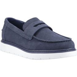 ) TOMS Navi TRVL LITE Havana Leather Men's Navy Loafers - Blue, 9 (Adults'