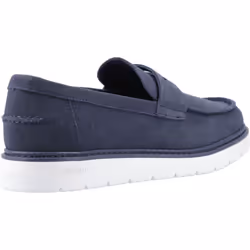 ) TOMS Navi TRVL LITE Havana Leather Men's Navy Loafers - Blue, 9 (Adults'