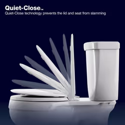 Kohler K280050 Drift ReadyLatch Quiet Close Round Toilet Seat  White