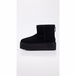 UGG Women's Classic Mini Platform Boot  Black  9 - Additional view 4